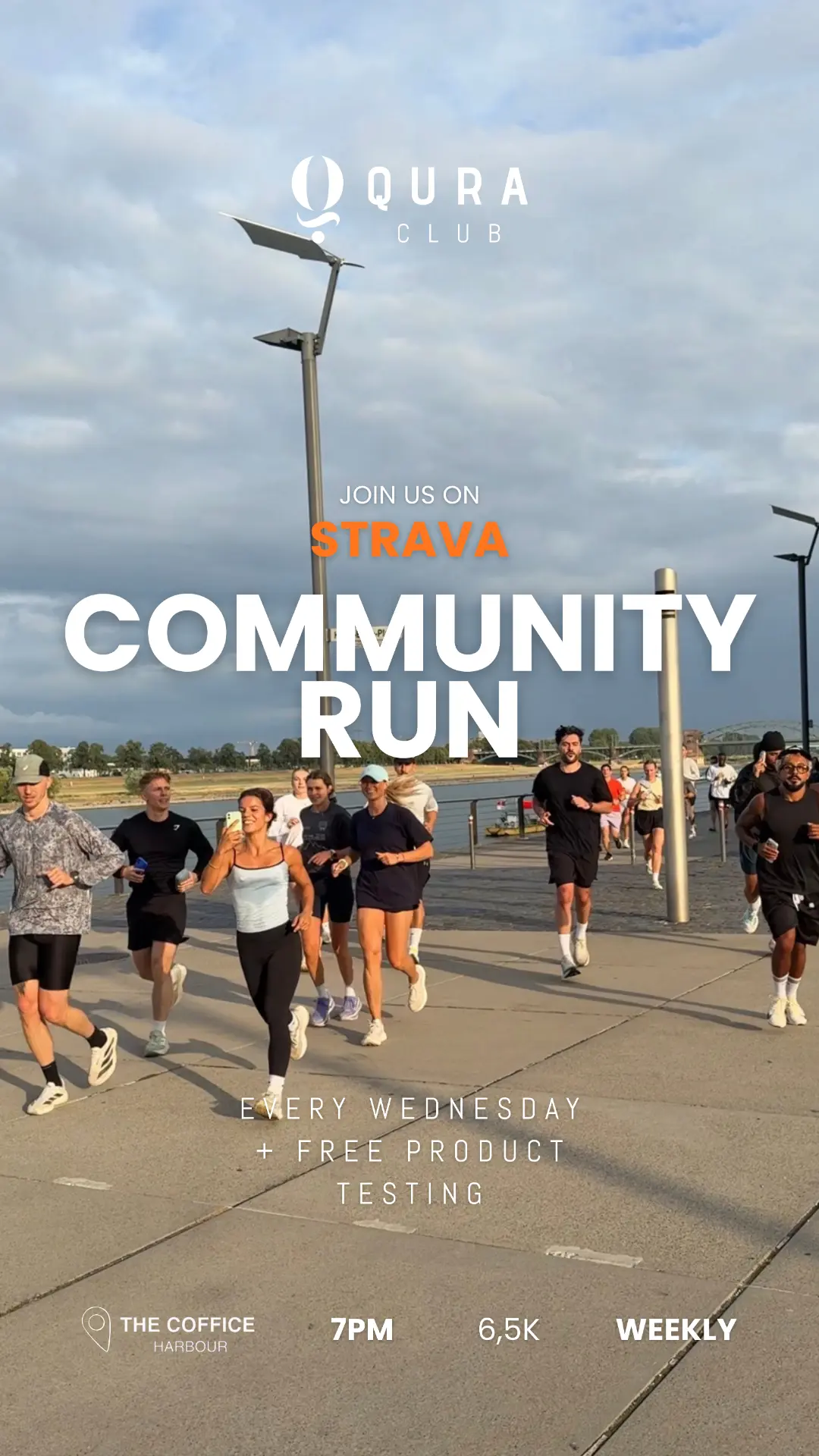 Qura Club Community Run am Rheinufer